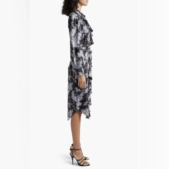 CINQ À SEPT - CHARLEY FLORAL PRINT BELTED SHIRTDRESS